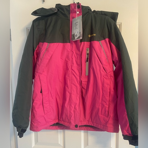 NWT!!!  Women’s Gemyse pink and gray waterproof ski jacket - large - Picture 4 of 13